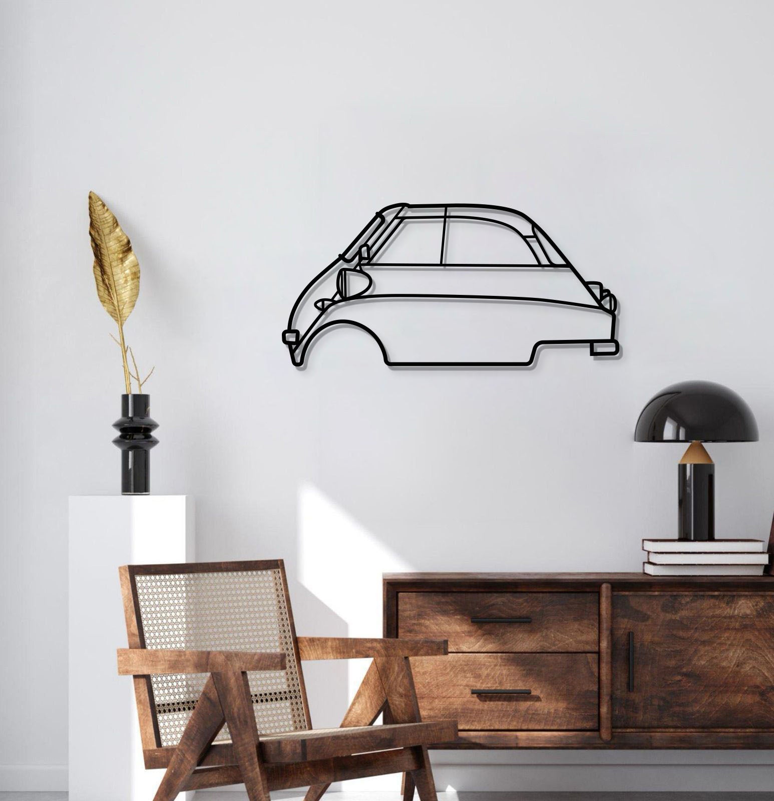 1957 Isetta 300 Export Metal Car Wall Art - MT0051