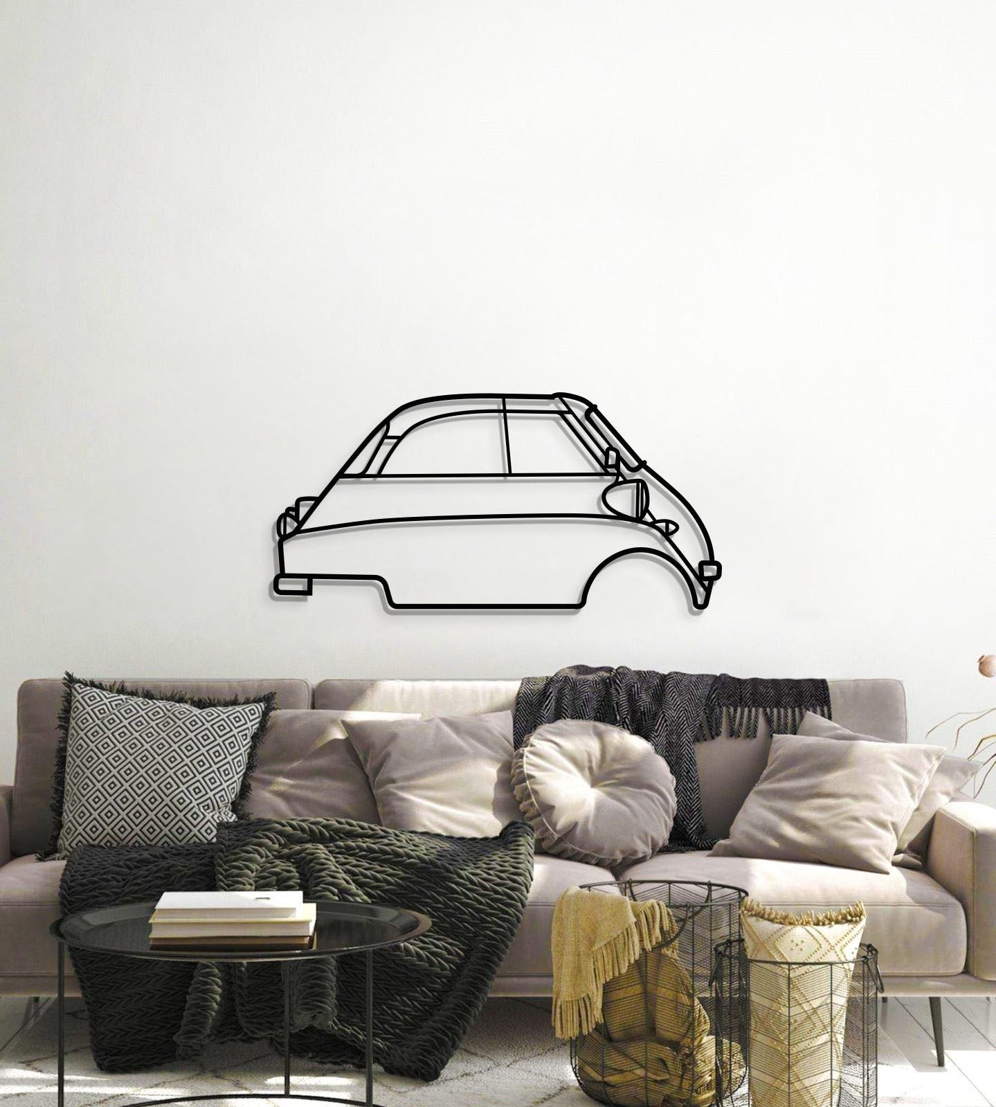 1957 Isetta 300 Export Metal Car Wall Art - MT0051