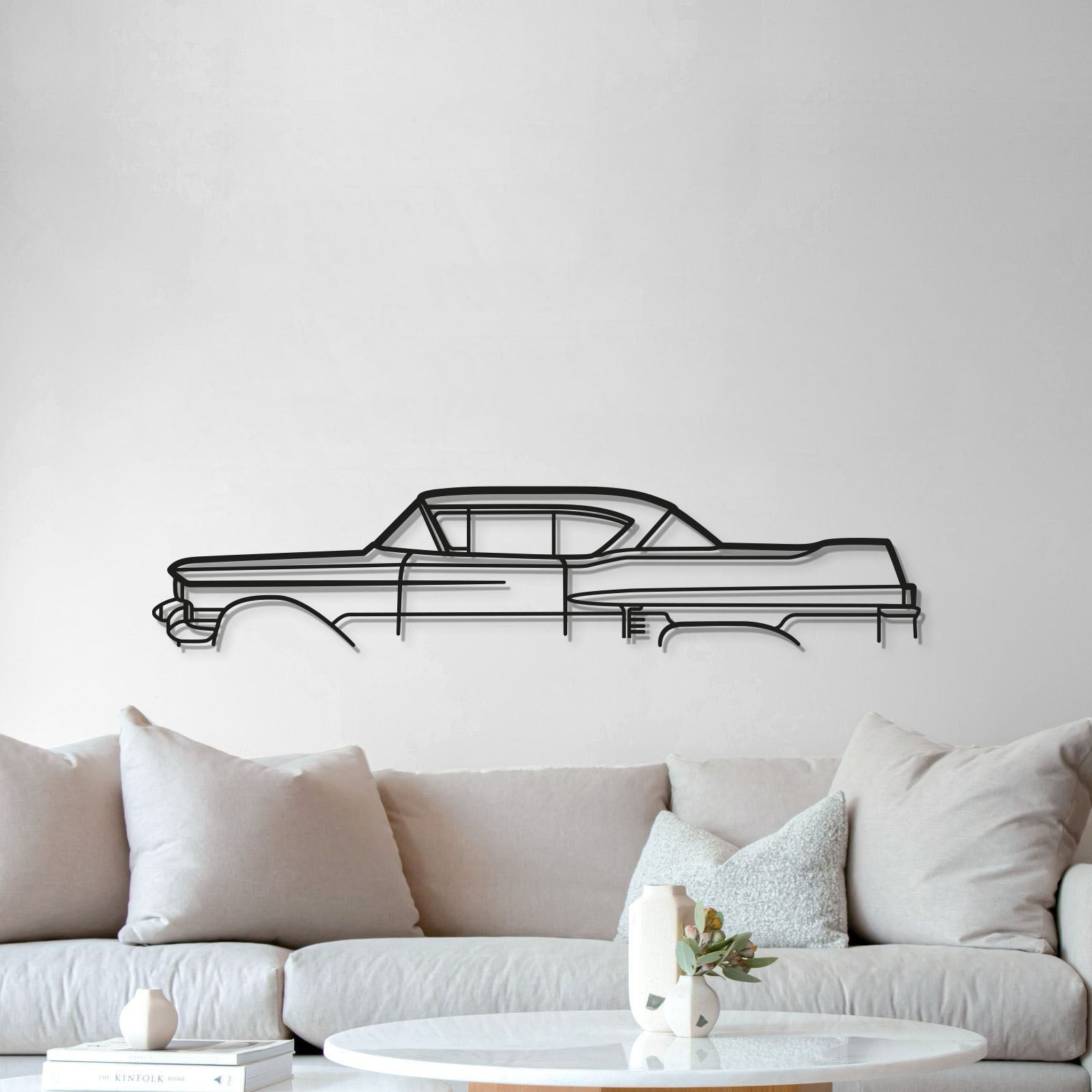 1957 De Ville Coupe Metal Car Wall Art - MT0049