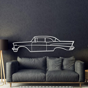 1957 Belair Coupe Metal Car Wall Art - MT0047