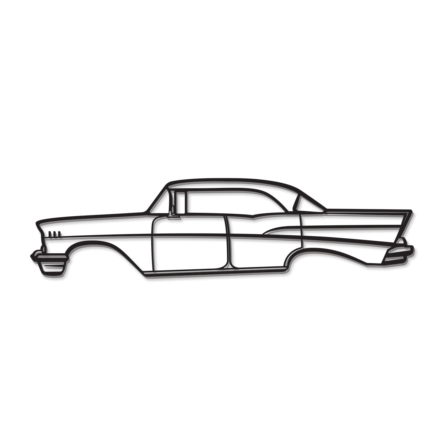 1957 Belair Sedan Metal Car Wall Art - MT0048