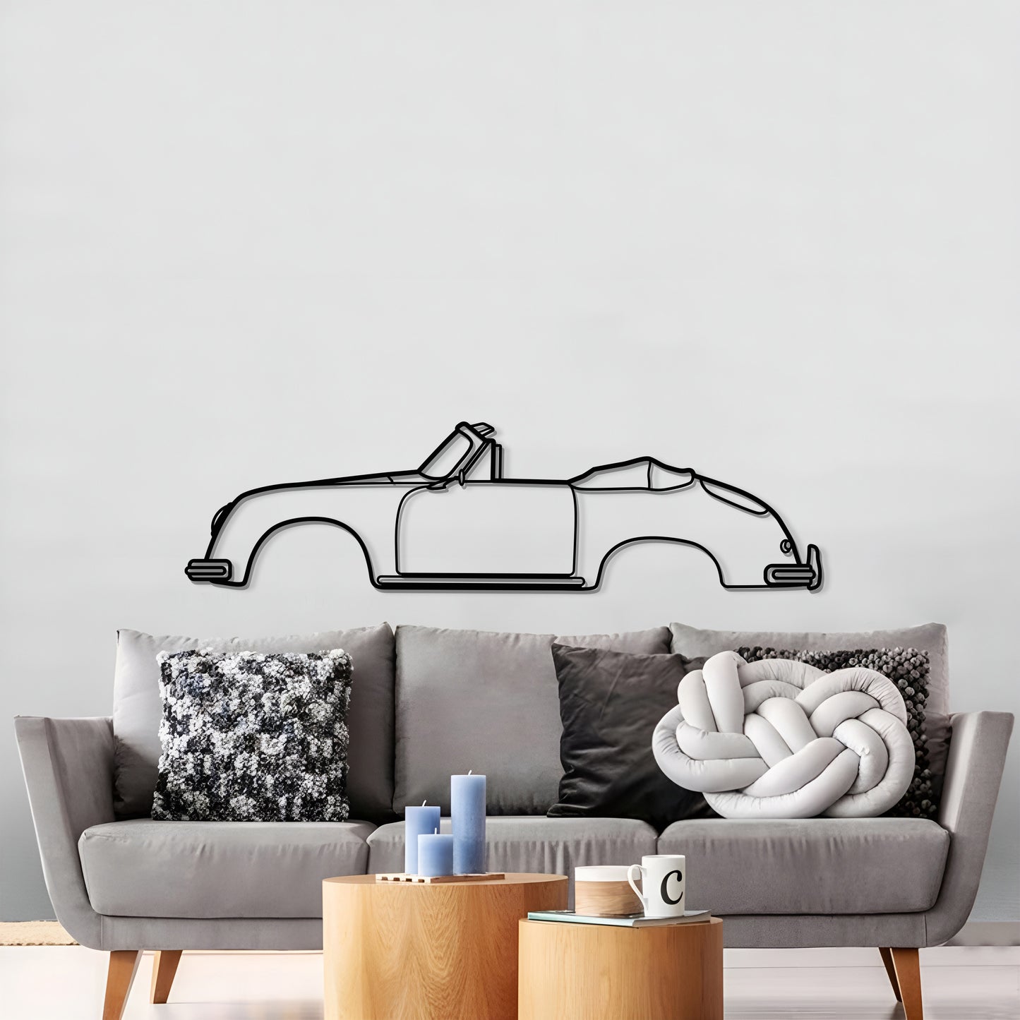 356 A 1600 Super 1959 Metal Car Wall Art - MT0832