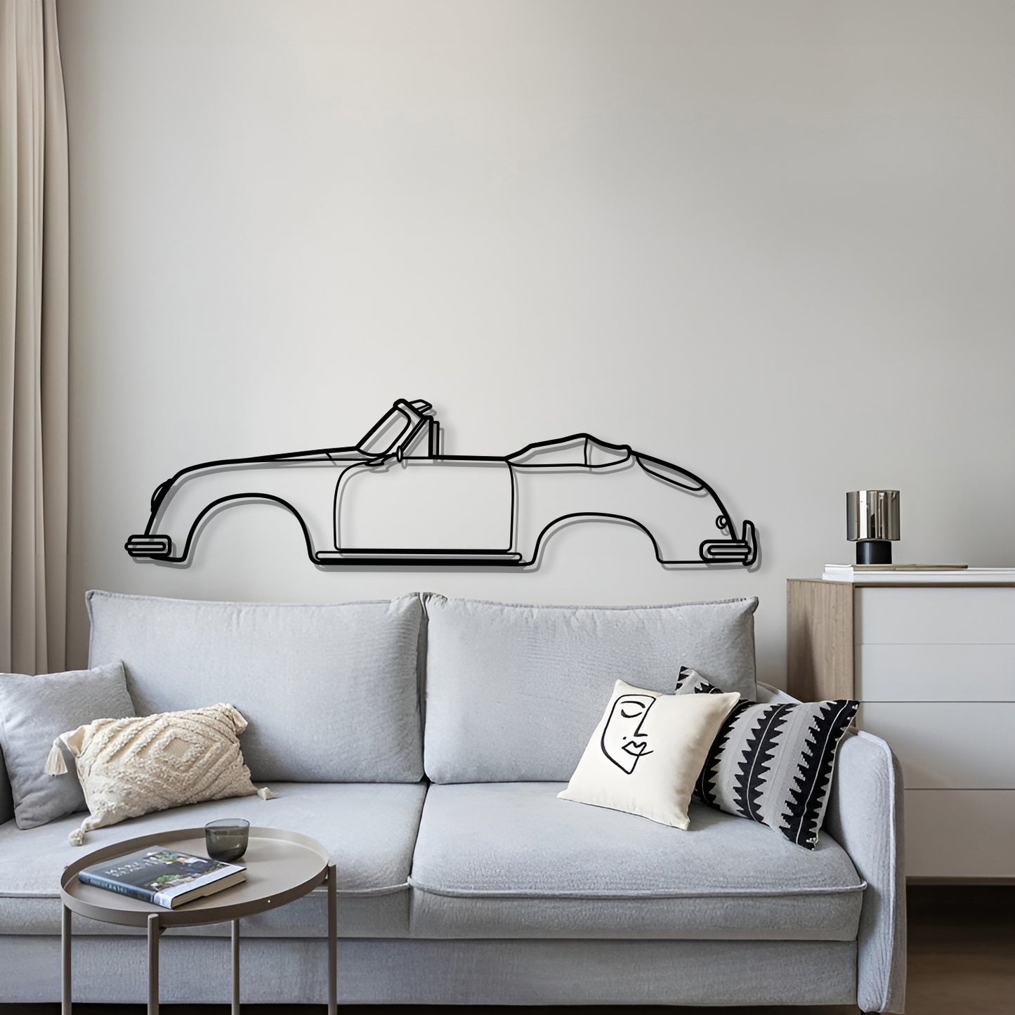 356 A 1600 Super 1959 Metal Car Wall Art - MT0832