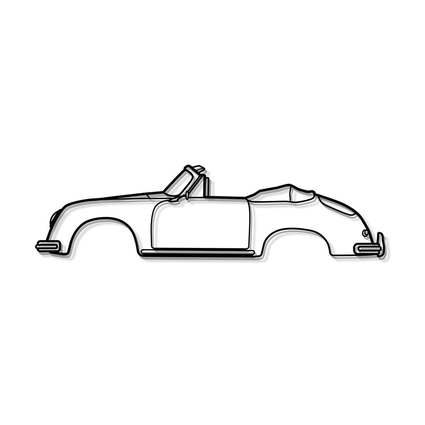356 A 1600 Super 1959 Metal Car Wall Art - MT0832