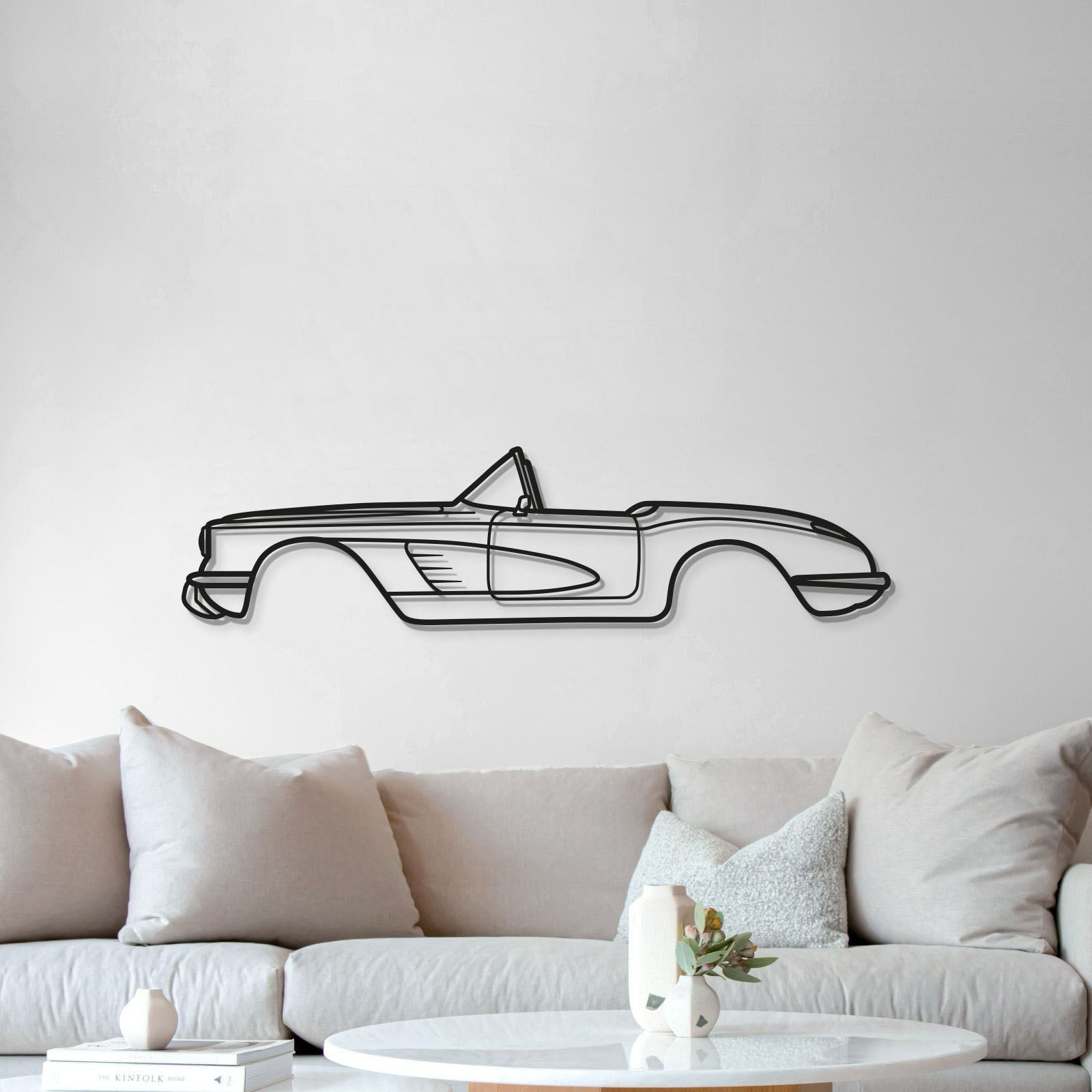 1960 Corvette Metal Car Wall Art - MT0060