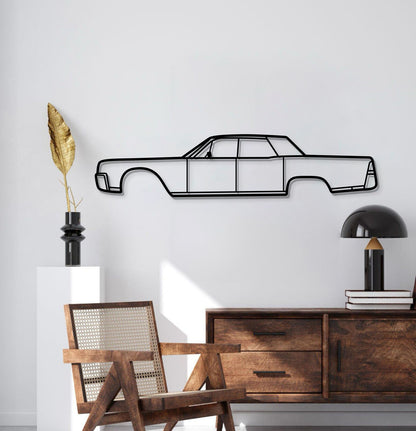Lincoln Continental (1961) laser‑cut metal wall décor – vintage full‑size luxury car profile elevated from wall