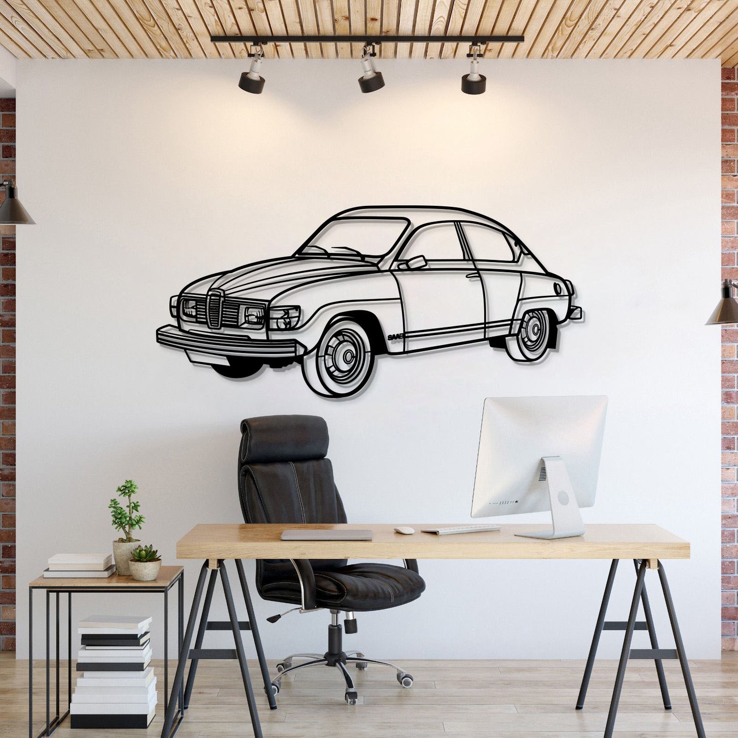 1963 96 Perspektive Metall Auto Wandkunst - MT1189