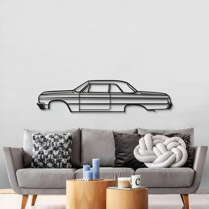 1964 Impala SS metal silhouette wall hanging – durable 2 mm laser‑cut steel with matte, powder‑coated finish 