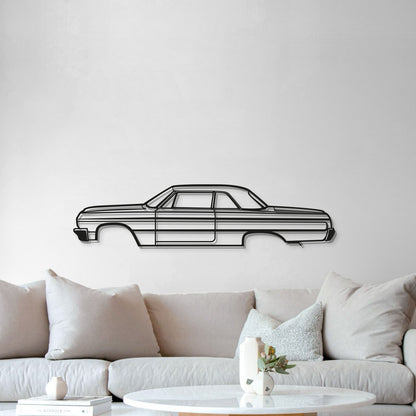 Laser‑cut steel 1964 Impala SS wall art – matte‑finish powder‑coated décor ready to hang