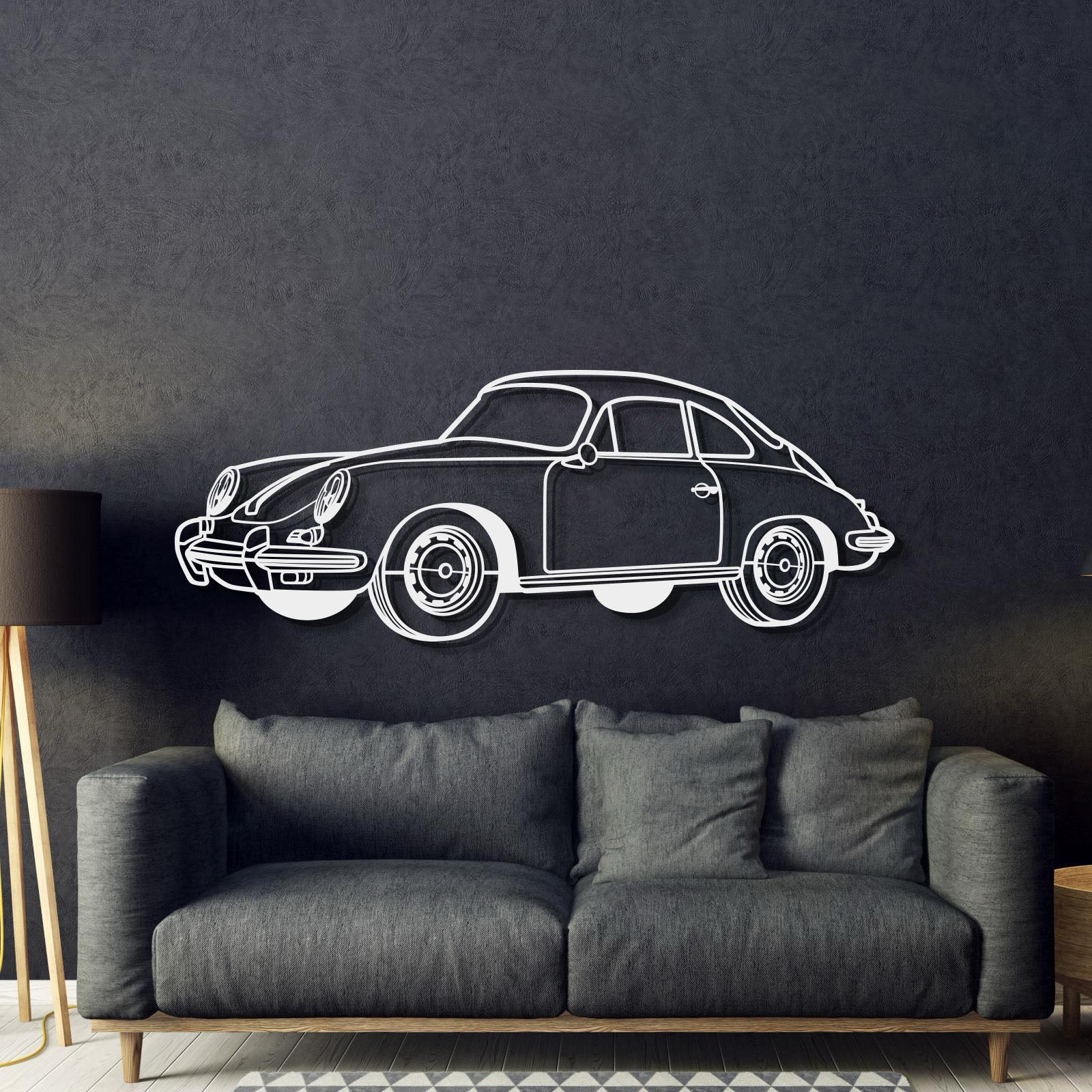 Perspective Metal Car Wall Art - MT1286