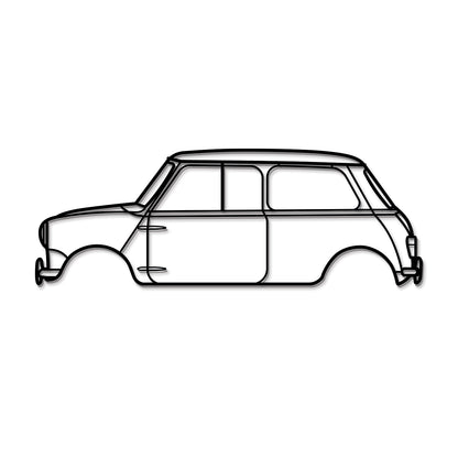 1965 Mini Cooper S metal wall art – ready‑to‑hang with hidden elevation screws for dynamic 3D effect 