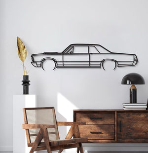 1965 Ford GTO Classic Muscle Car Silhouette Wall Decor Powder Coated Matte Steel