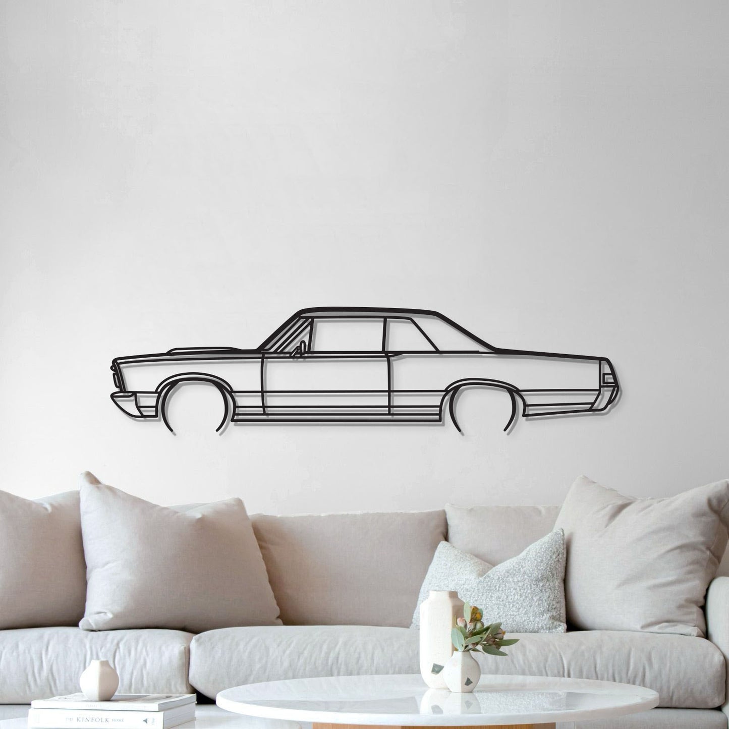 1965 Ford GTO Metal Wall Art Lifted 1 Cm From Wall For 3D Effect