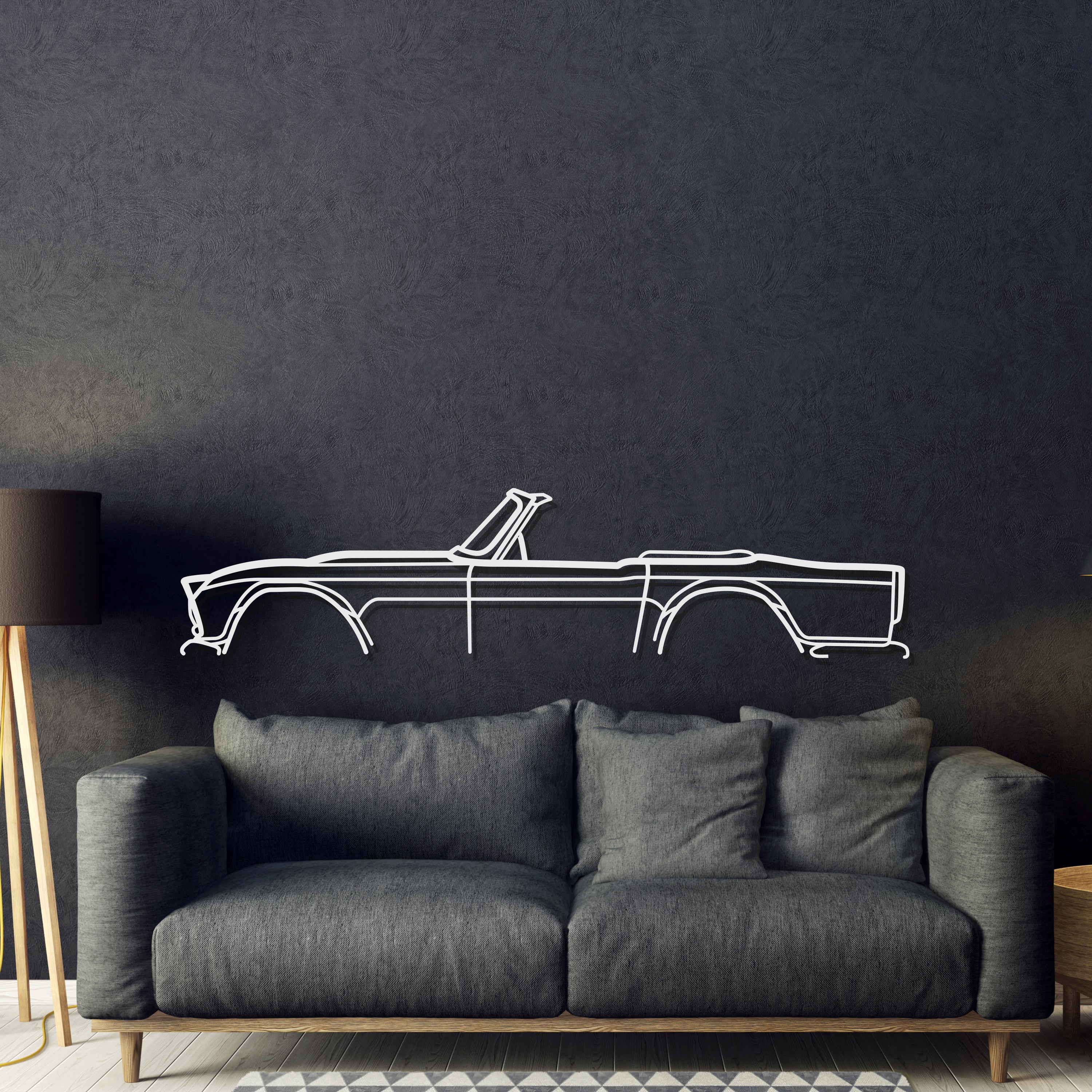 1965 TR4 Classic Metal Car Wall Art - MT0077