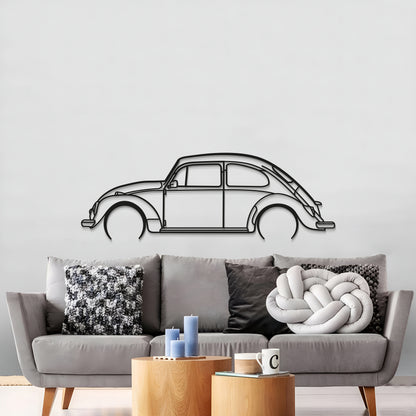Large 1966 Volkswagen Beetle Wall Art For Garage Or Man Cave