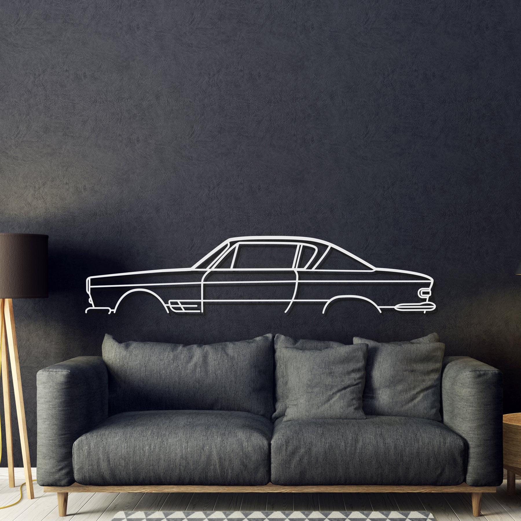 1966 2300 Classic Metal Car Wall Art - MT0079