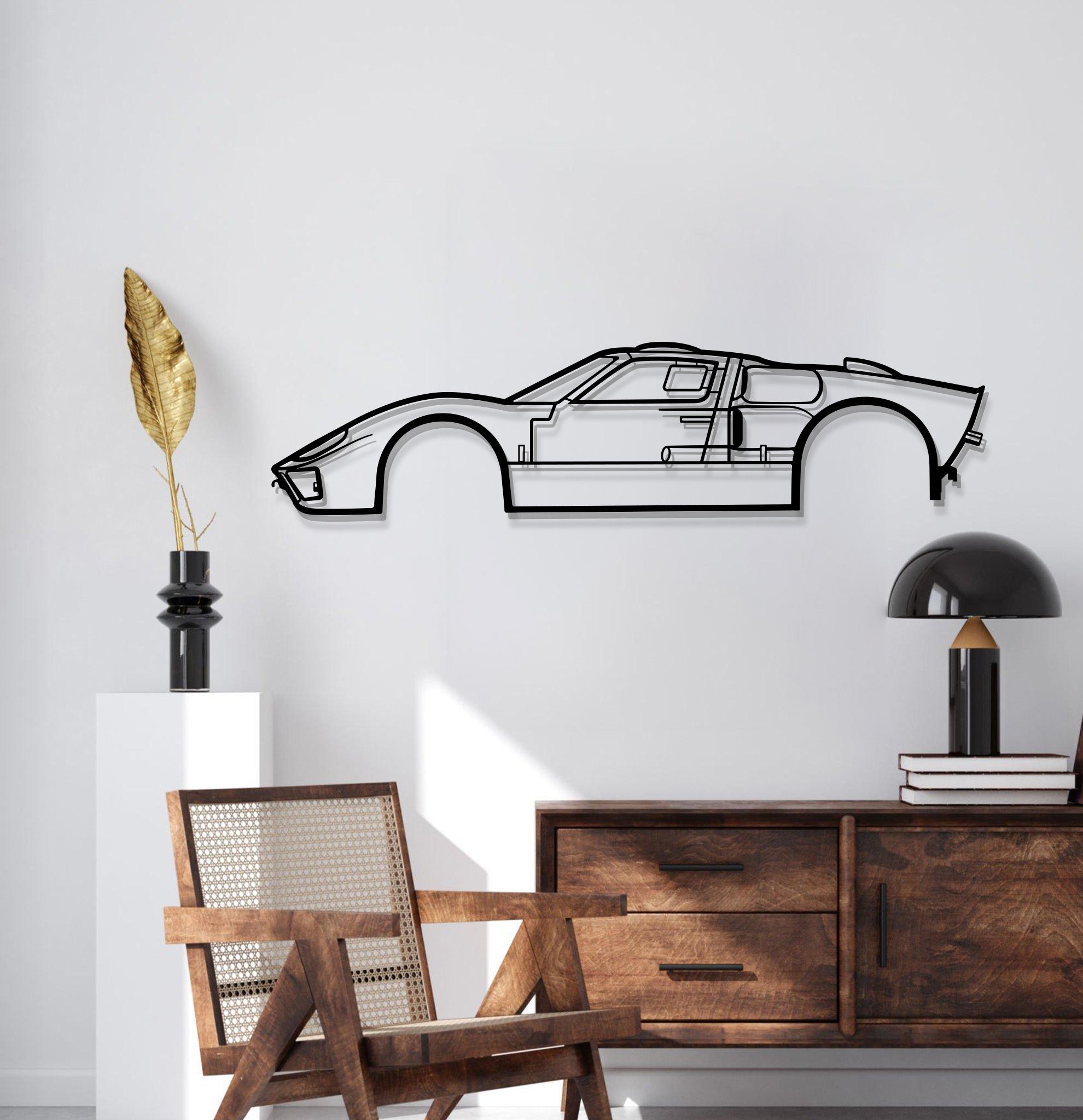 1966 GT-40 Metal Car Wall Art - MT0086