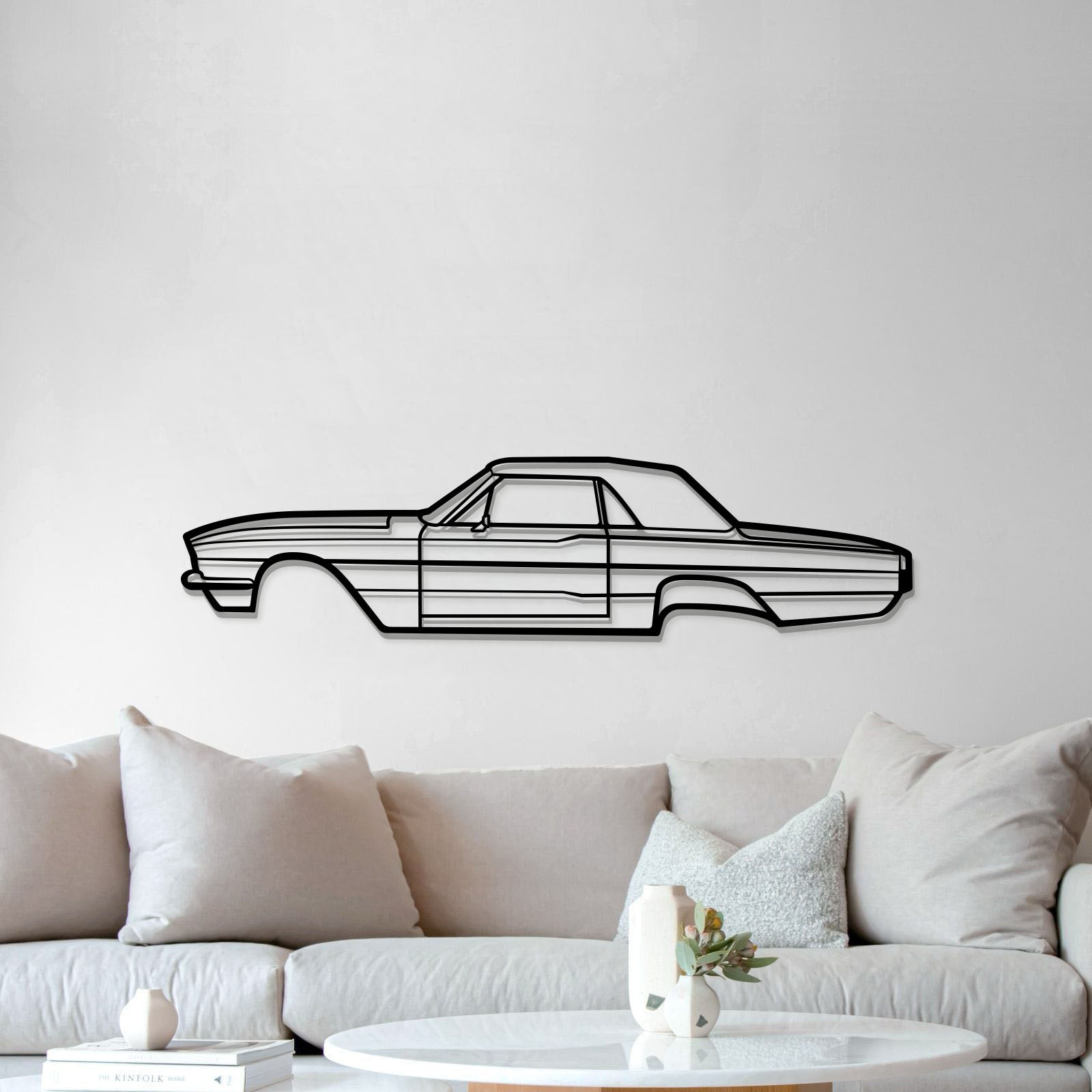 1966 Thunderbird Metal Car Wall Art - MT0091