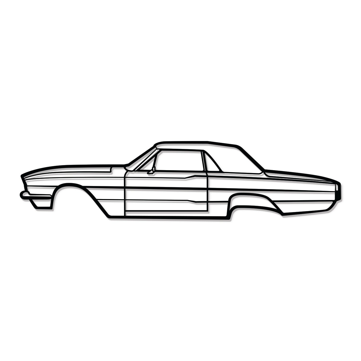 1966 Thunderbird Metal Car Wall Art - MT0091