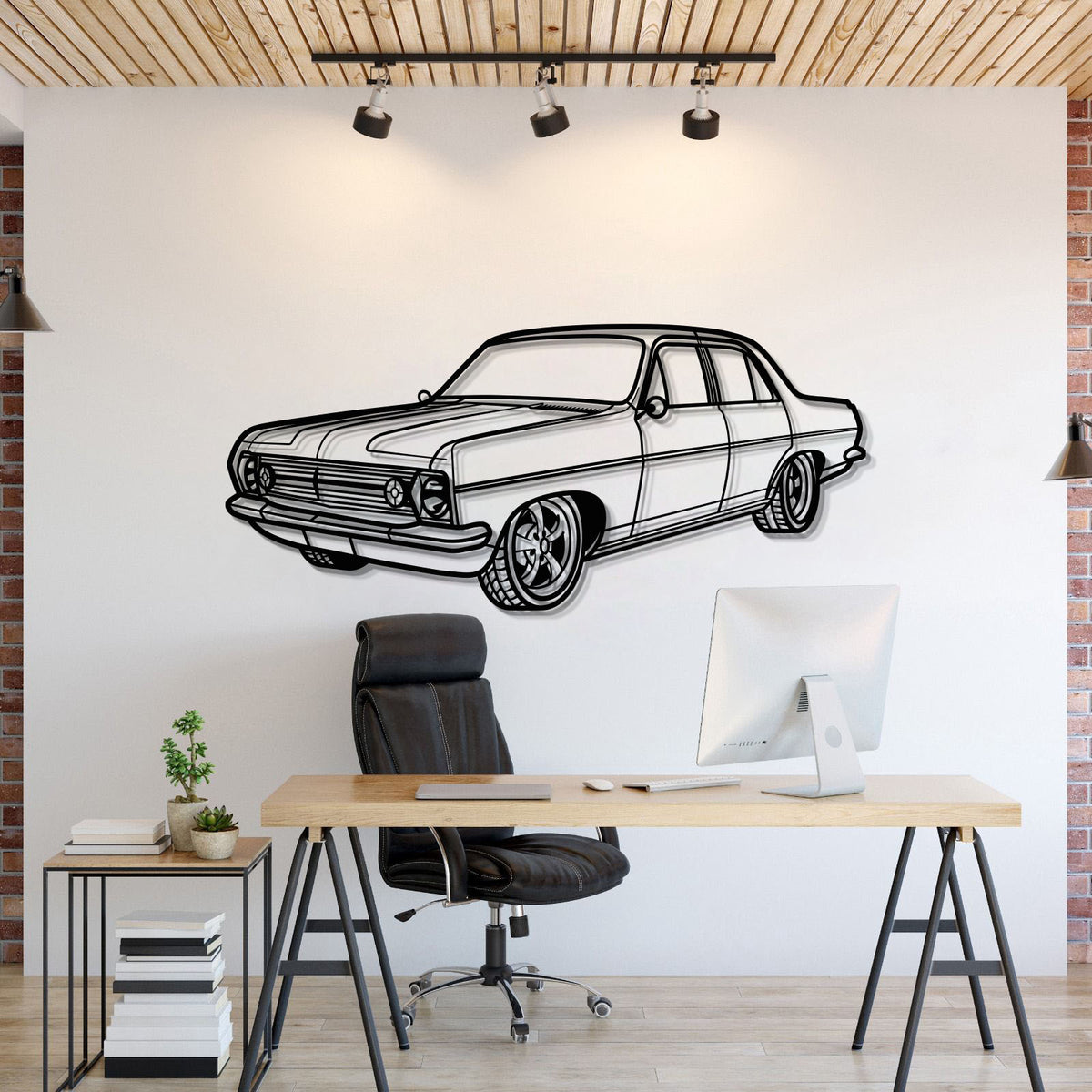 1966 HR Perspektive Metall Auto Wandkunst - MT0447