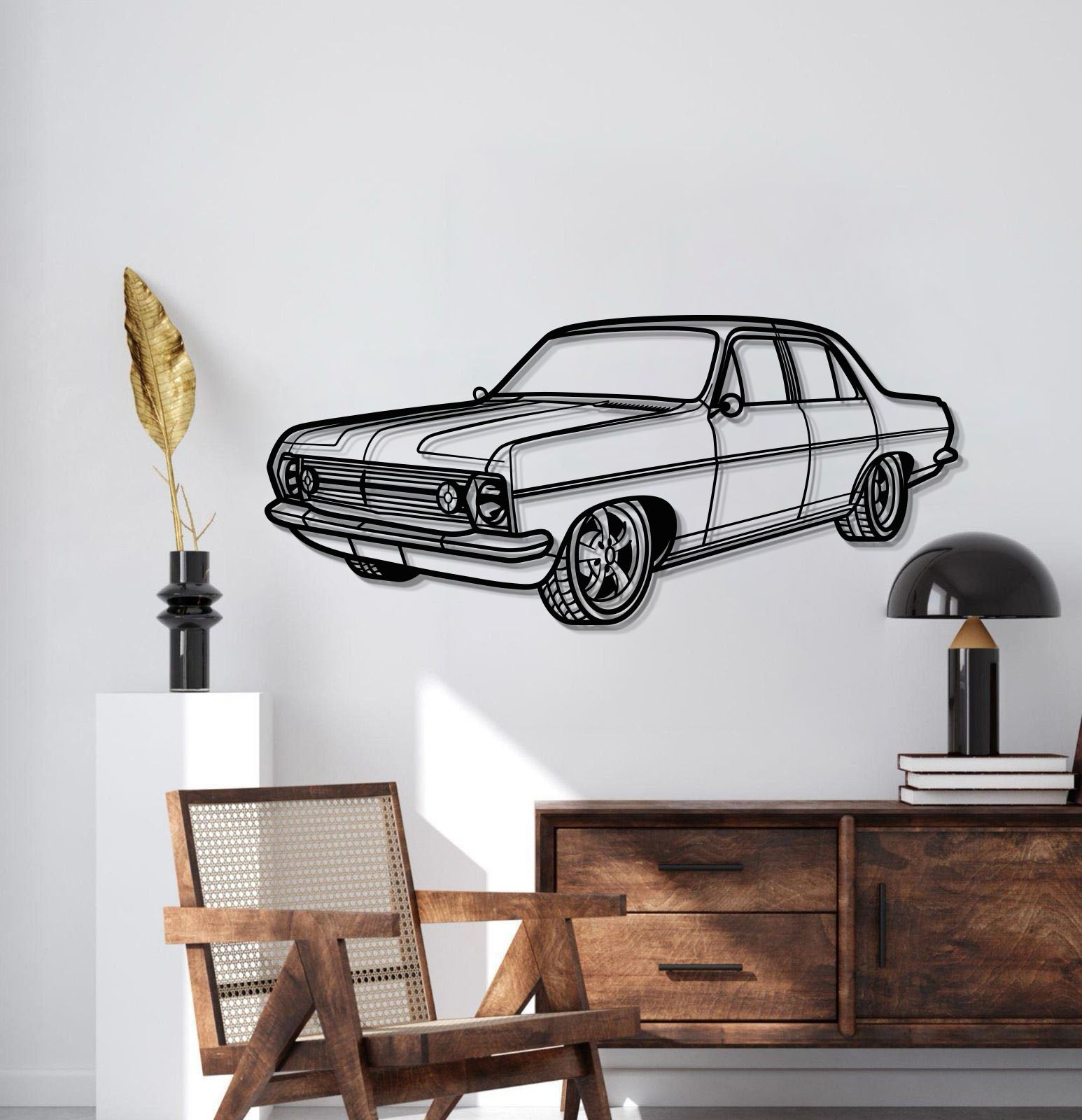 1966 HR Perspective Metal Car Wall Art - MT0447