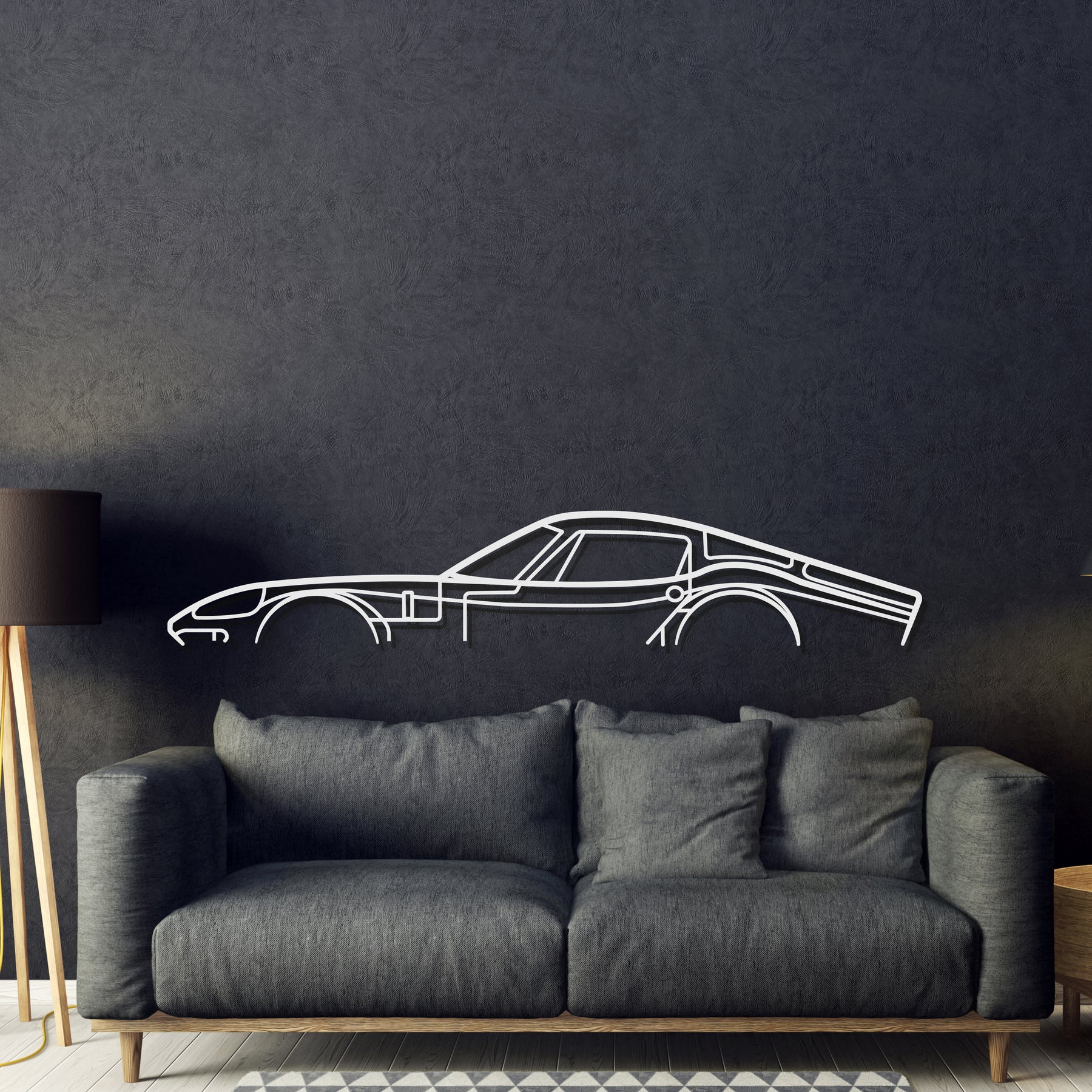 1966 1800 GT Metal Car Wall Art - MT0078