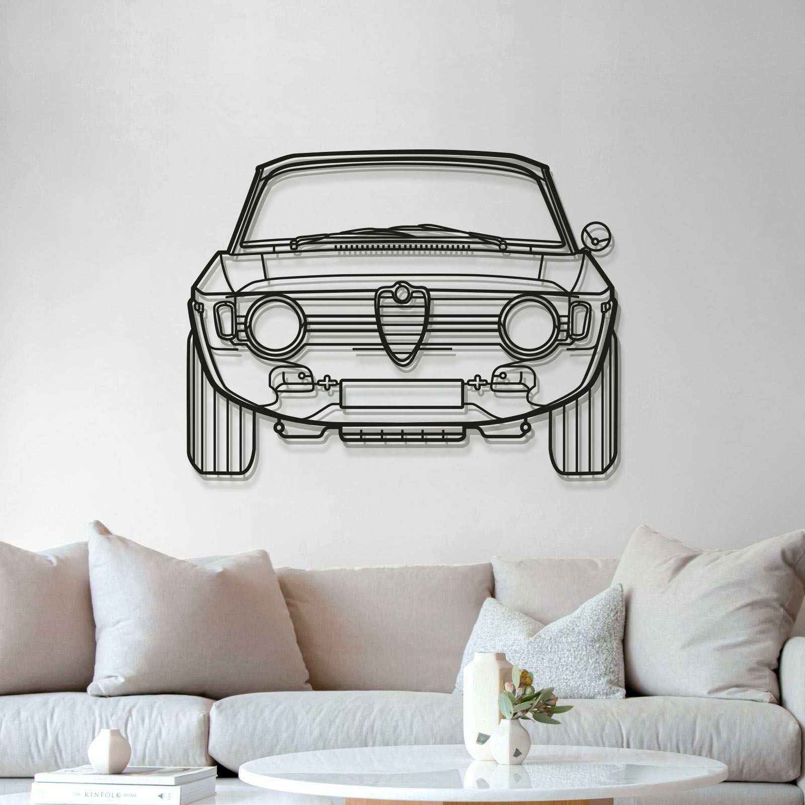 Add bold character to your garage or office through the detailed front design of the 1967 Alfa Romeo Giulia