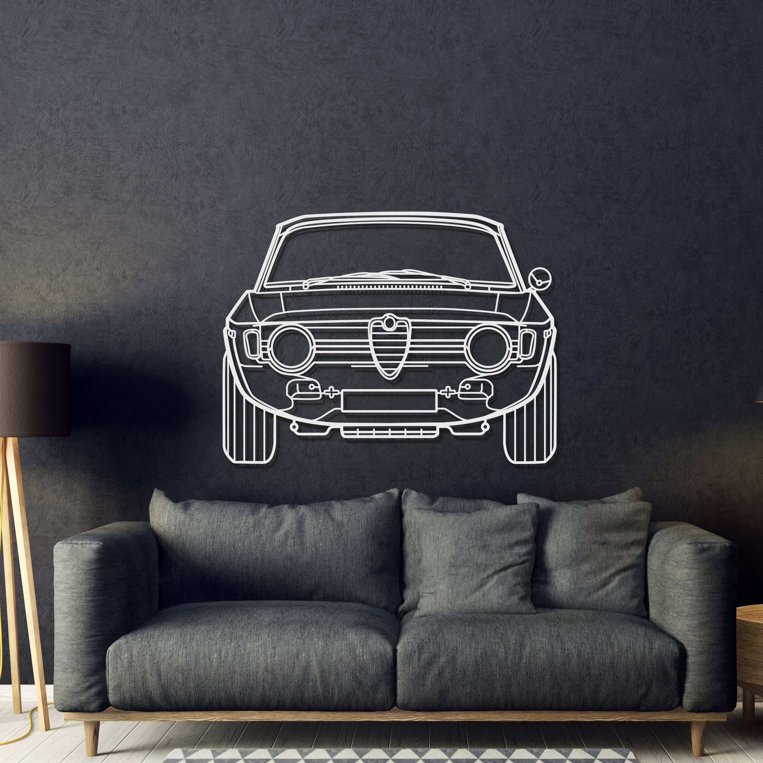 1967 Giulia Front Metal Car Wall Art - MT0092