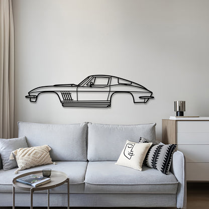 Classic 1967 Chevrolet Corvette Stingray 427 metal wall decoration for automotive enthusiasts