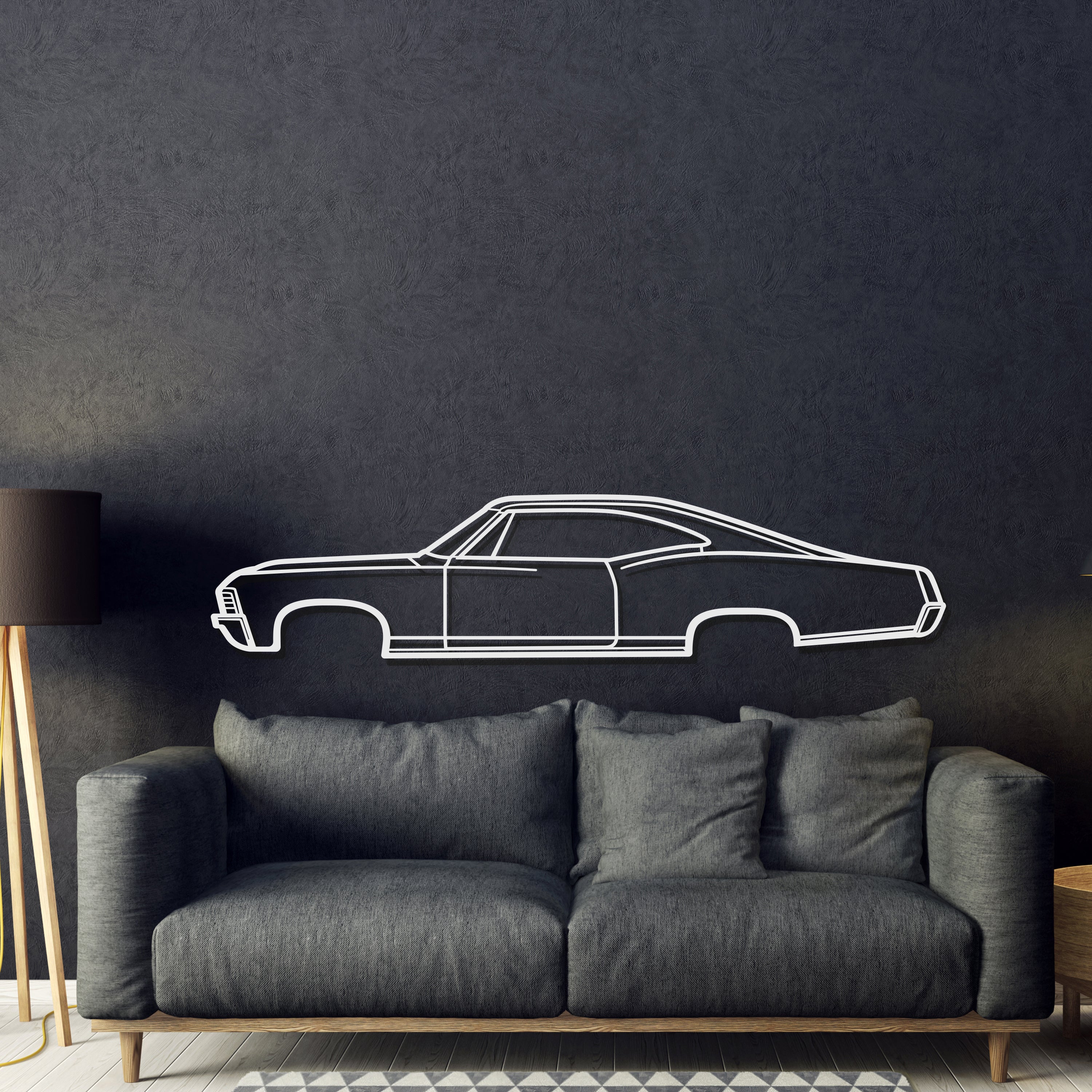 1967 Impala Super Sport Metal Car Wall Art - MT0098