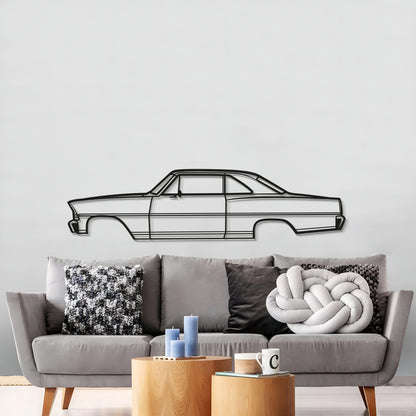 1967 Nova metal silhouette wall hanging – textured, matte‑finish steel ideal for car enthusiasts