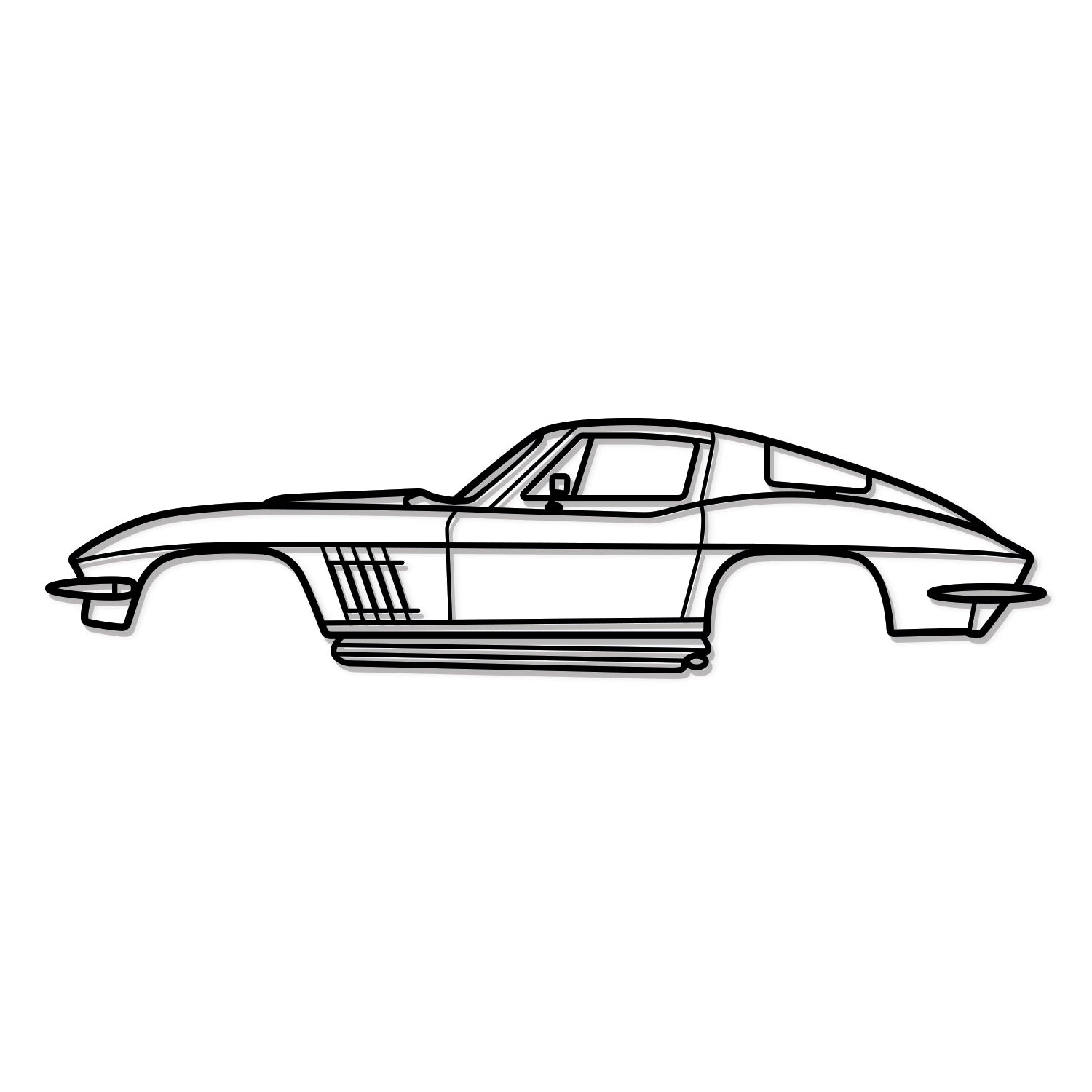 1967 Corvette Stingray 427 Metal Car Wall Art - MT0095