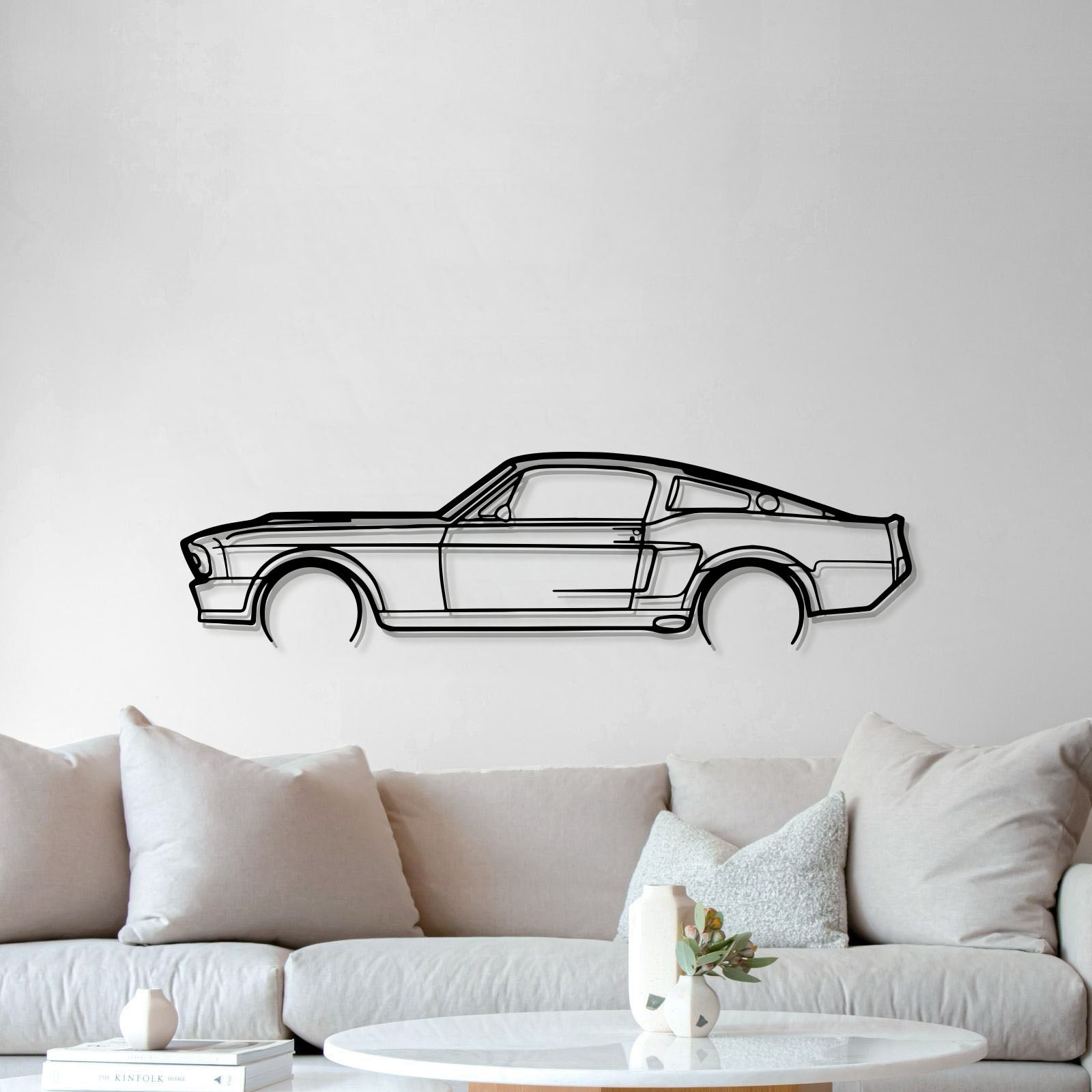 1967 Mustang Detailed Metal Car Wall Art - MT0100