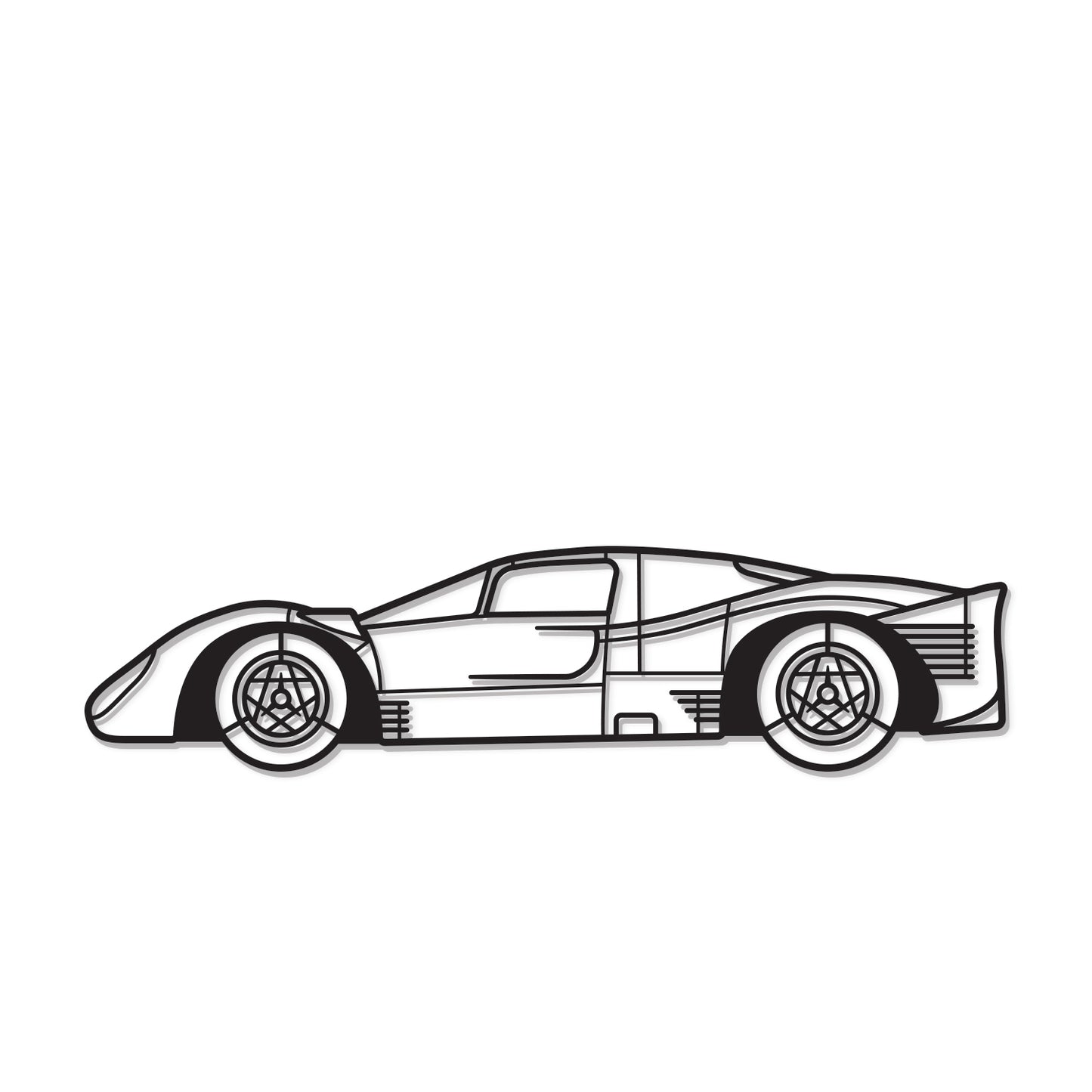 1967 Spa 330 P4 #24 Metall Auto Wandkunst - MT0103