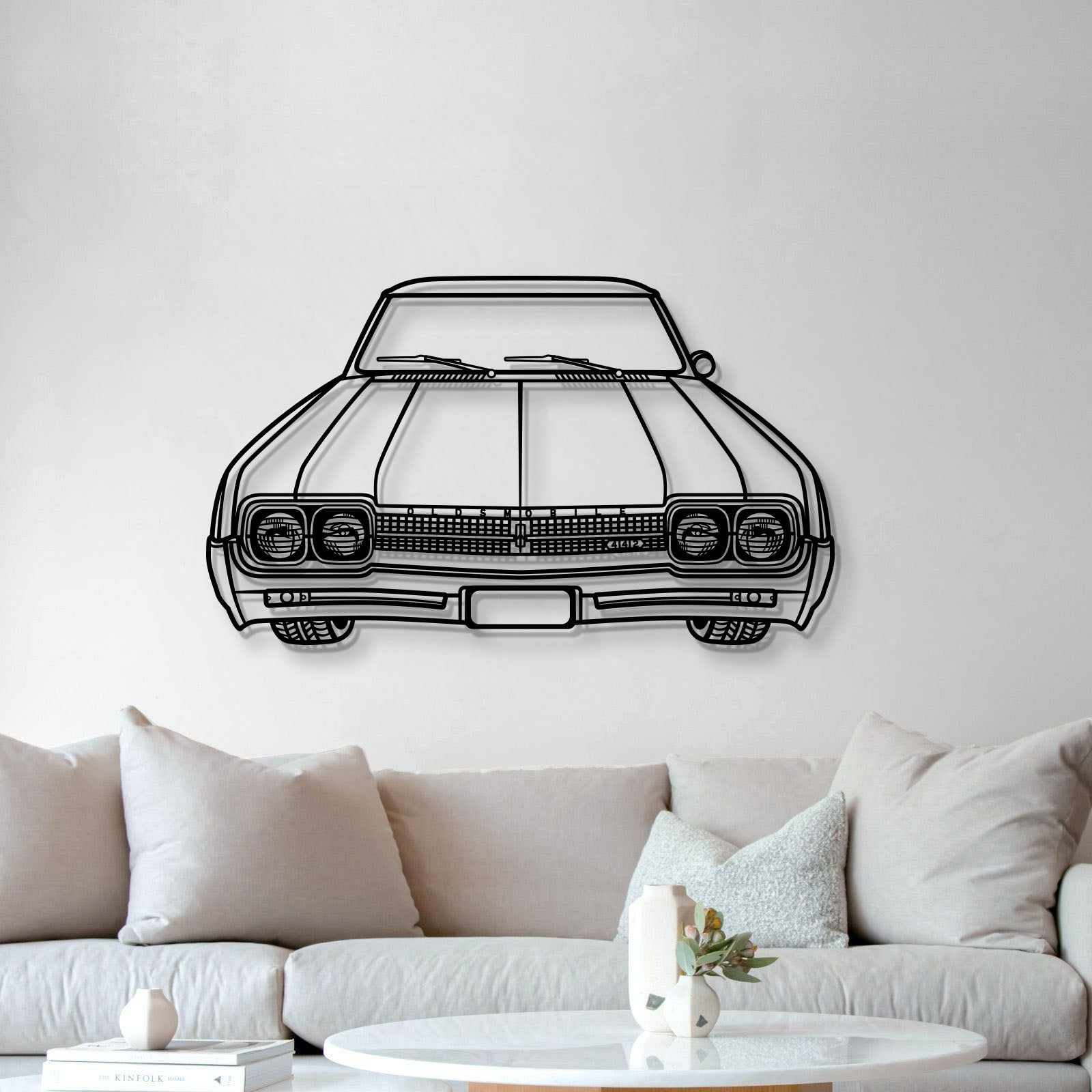 1967 442 Front View Metal Car Wall Art - MT1365