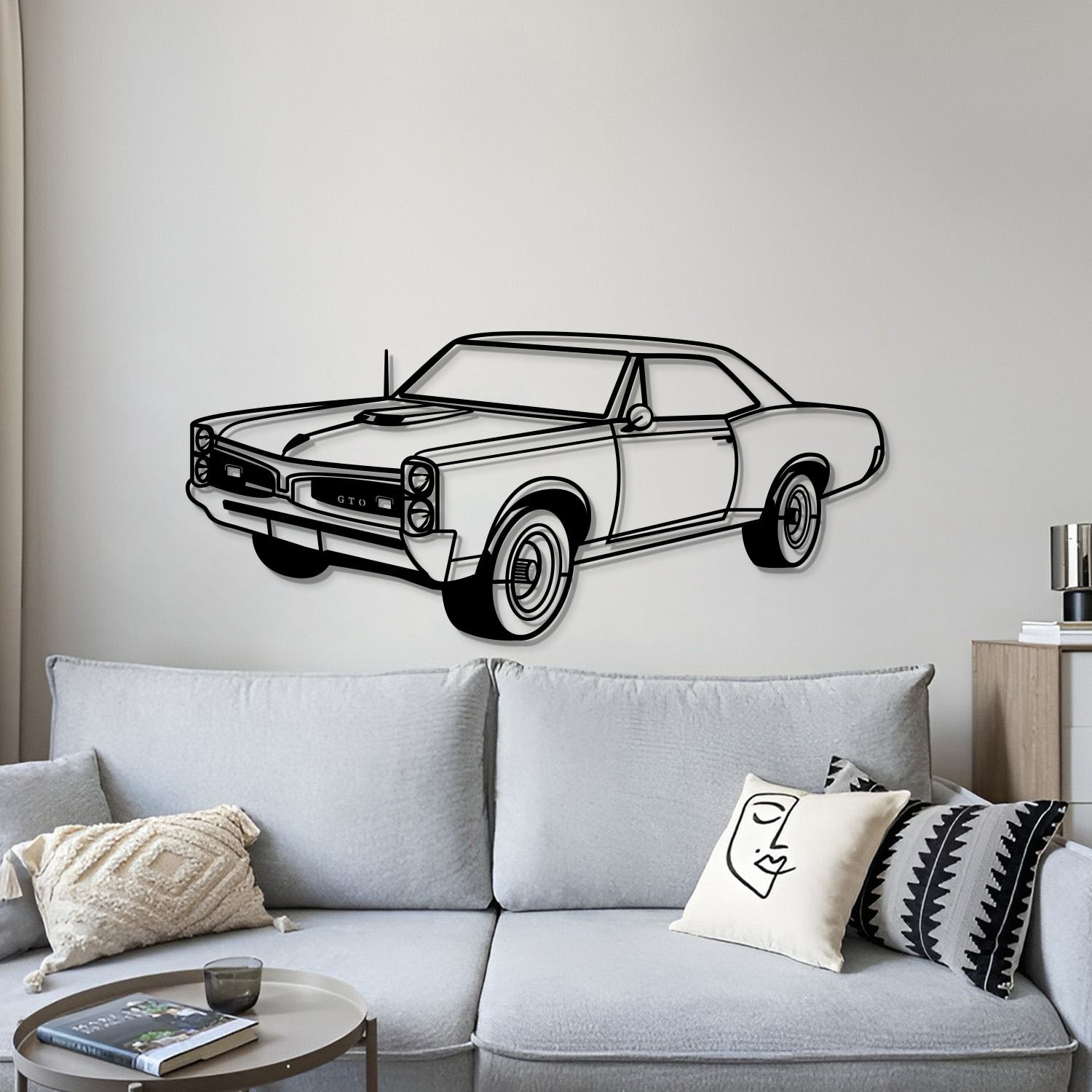 1967 GTO Perspective Metal Car Wall Art - MT1183