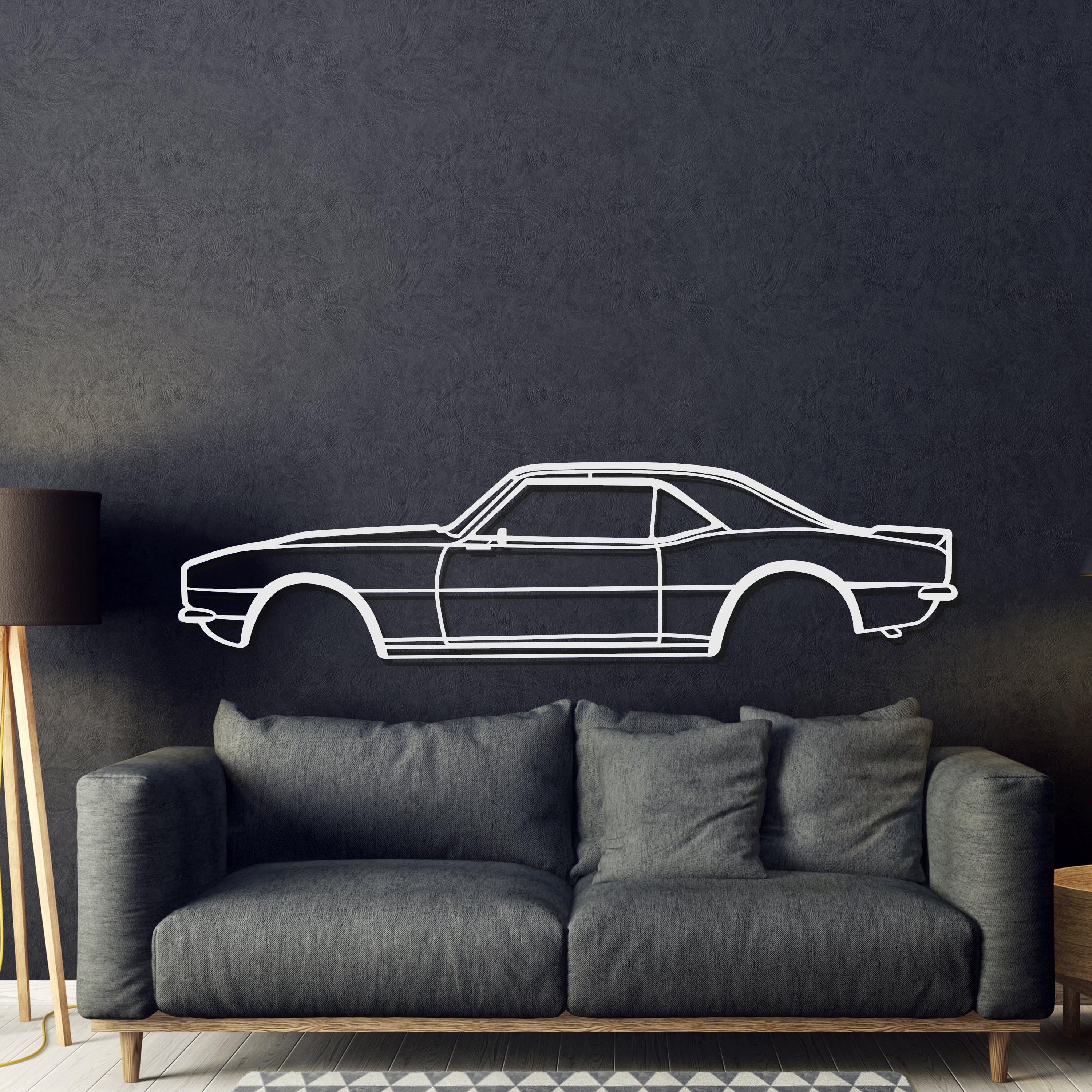 1968 Camaro Metal Car Wall Art - MT0106