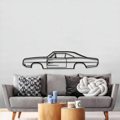 1968 Charger Metal Car Wall Art - MT0107