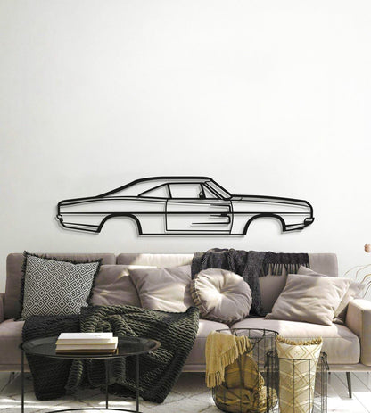 1968 Charger Metal Car Wall Art - MT0107