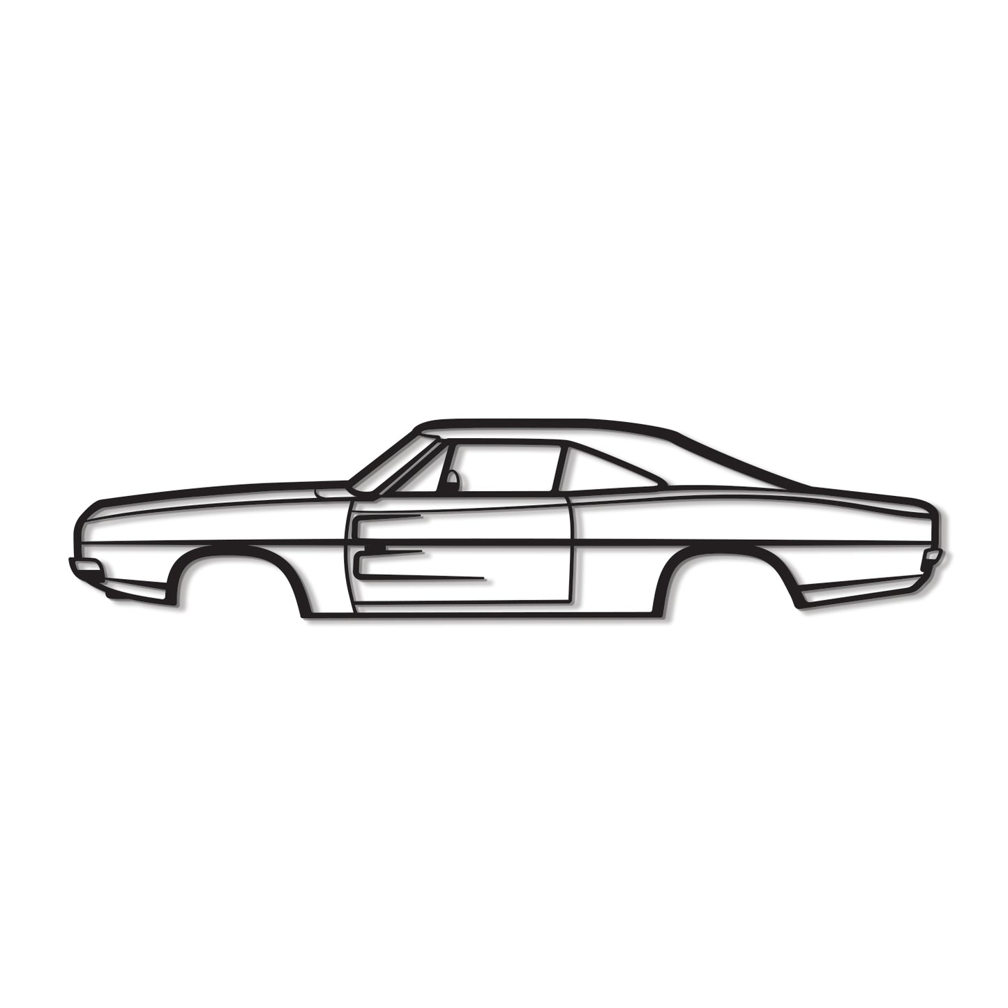 1968 Charger Metal Car Wall Art - MT0107