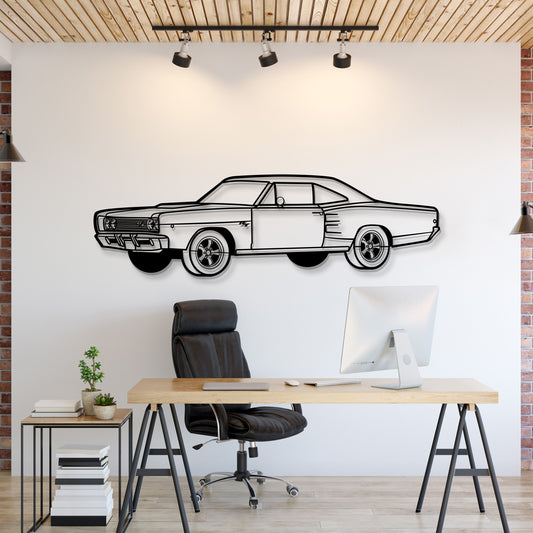 1968 Coronet R-T Perspektive Metall Auto Wandkunst - MT1303