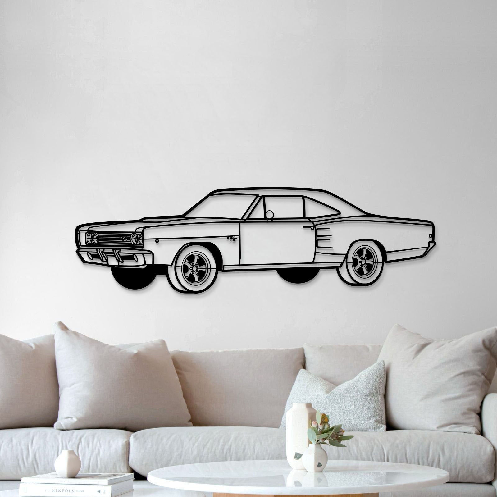 1968 Coronet R-T Perspective Metal Car Wall Art - MT1303