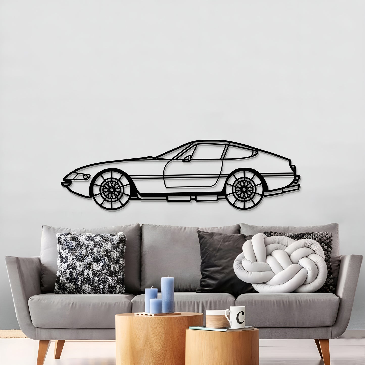 1968 365 GTB4 Metall Auto Wandbild - MT0104