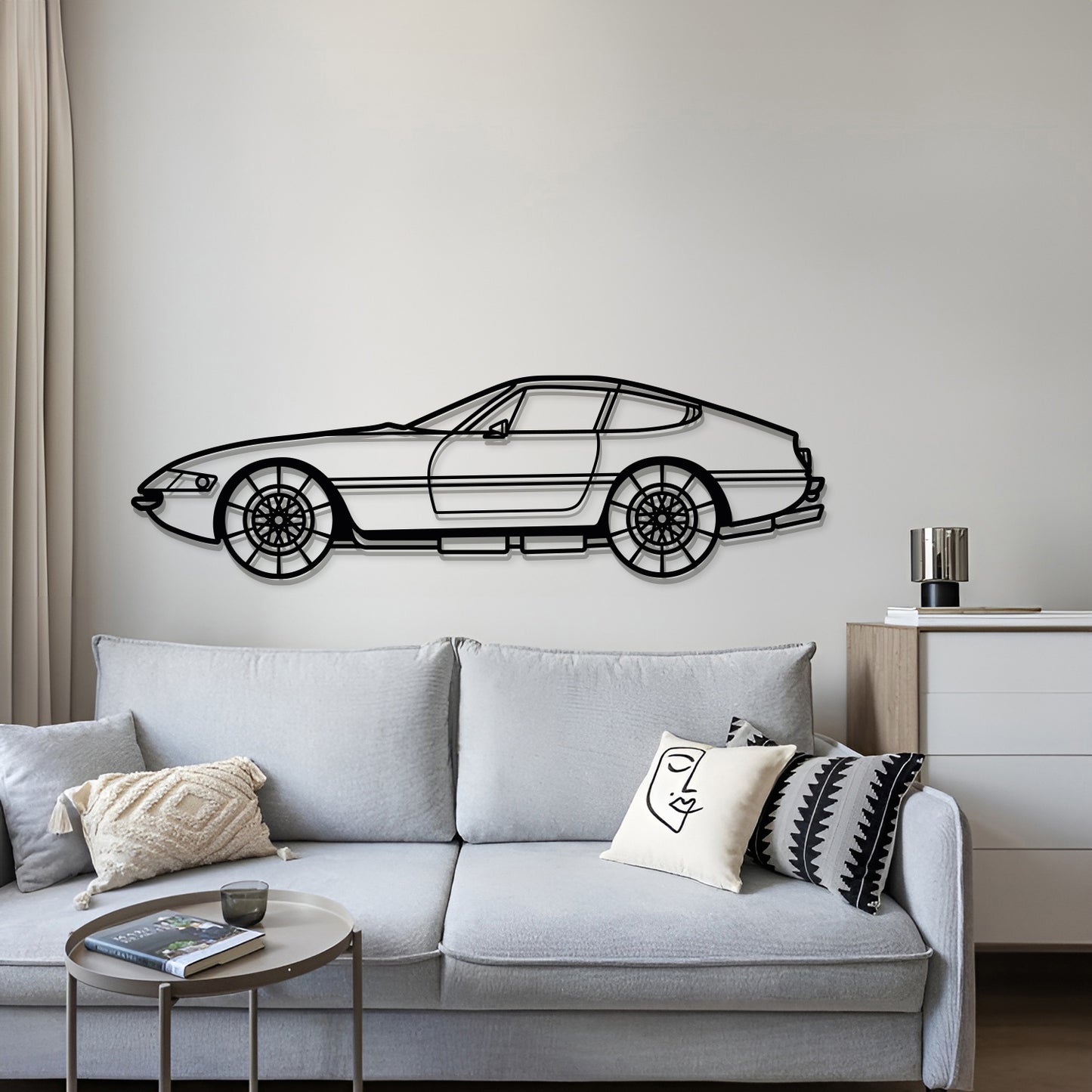 1968 365 GTB4 Metall Auto Wandbild - MT0104