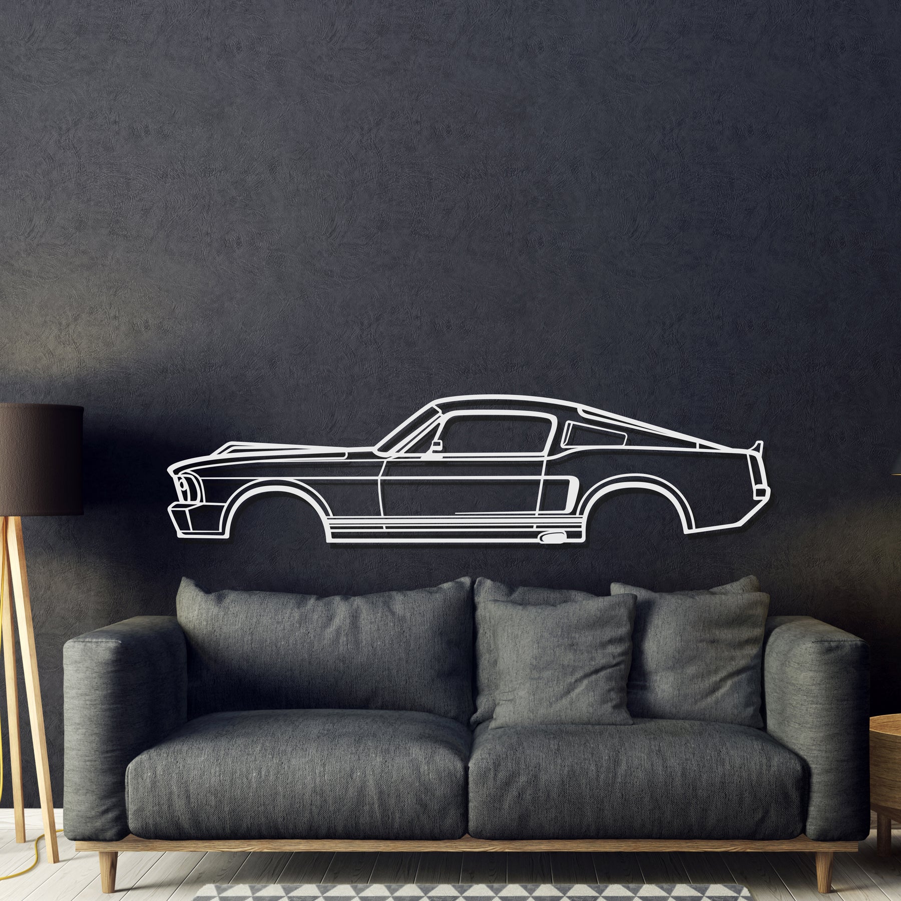 1968 Mustang Eleanor Metal Car Wall Art - MT0110