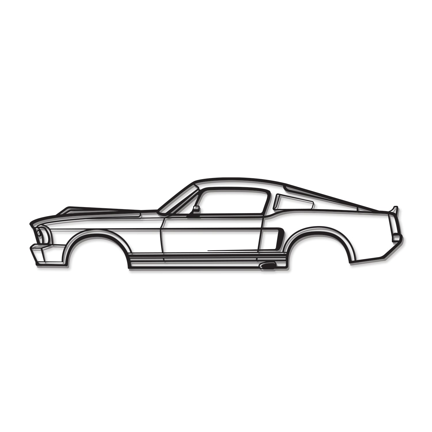 1968 Mustang Eleanor Metal Car Wall Art - MT0110