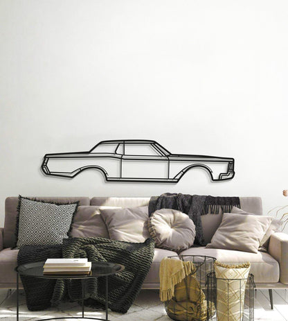 Minimalist silhouette of the 1968 Mark III Lincoln – perfect for luxury car enthusiast décor