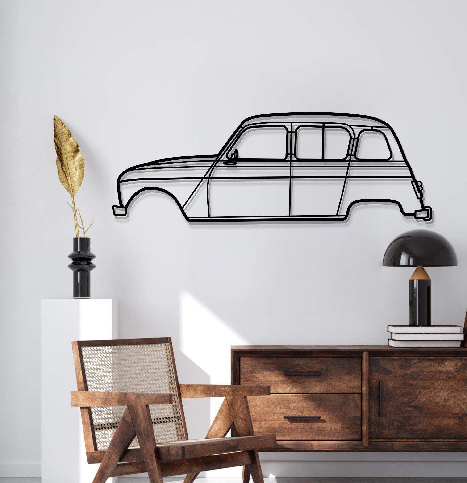 1968 4L Export Metal Car Wall Art - MT0105