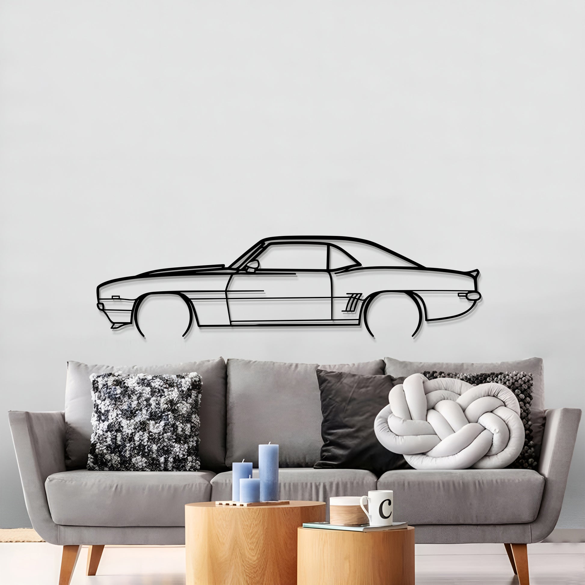 Bring classic muscle car style home with the 1969 Chevrolet Camaro rendered in metal
