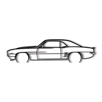 Add timeless design with the 1969 Chevrolet Camaro rendered in minimalist metal